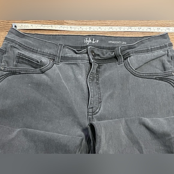 Style & Co Gray straight leg pants size 14 - Picture 8 of 9
